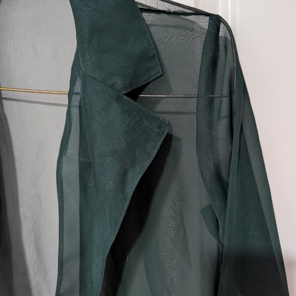 Sheer green chiffon cardigan medium - Picture 2 of 2